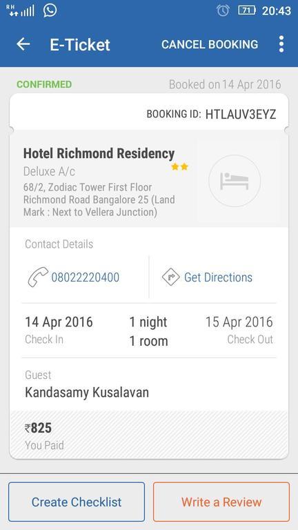 Hotel Richmond Residency Bangalore Exterior foto